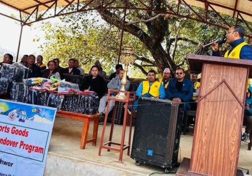 अमरज्याेती प्राविधिक विद्यालयमा लायन्सकाे “स्कुल सहयोग कार्यक्रम “