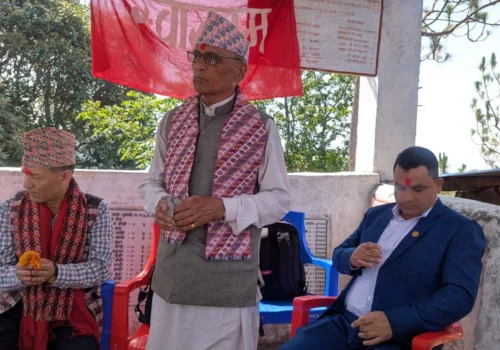 भगवती शाही स्मृती स्तम्भ उद्घाटन