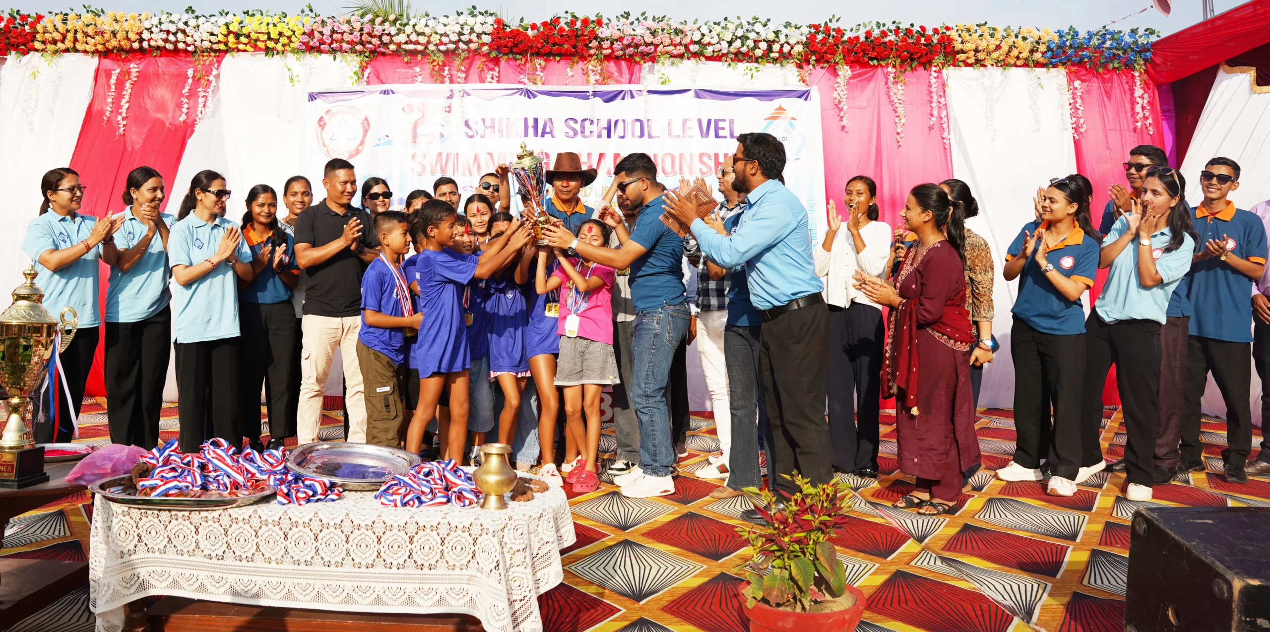 शिखा एकेडेमीलाई राष्ट्रिय पौडी प्रतियोगिताको उपाधि