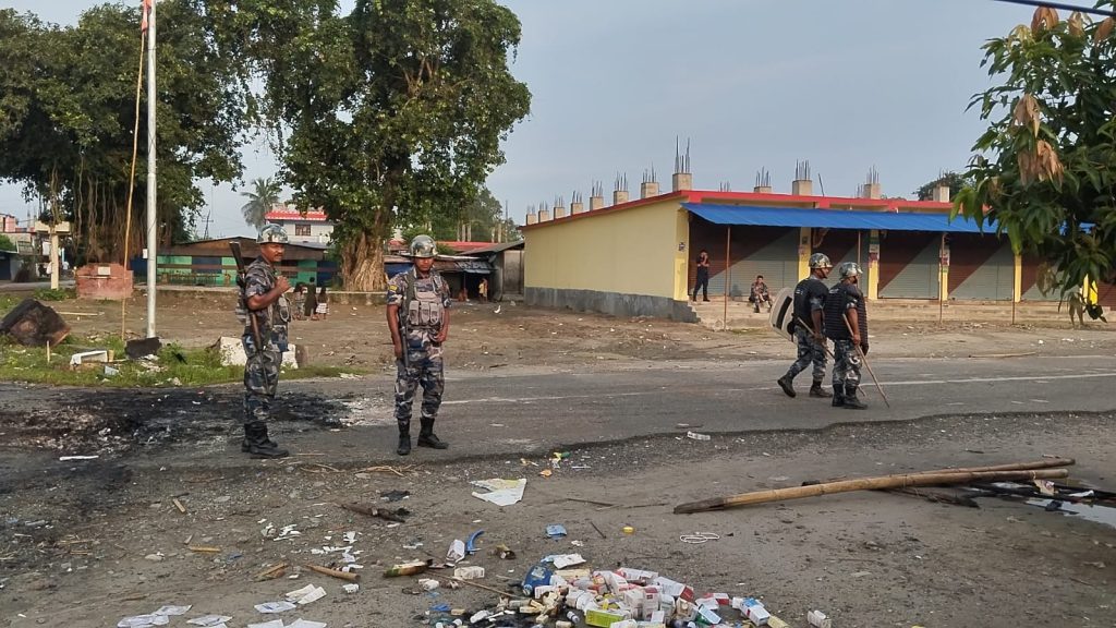 देवानगञ्जको अवस्था सामान्यतर्फ, निषेधाज्ञापछि सुरक्षा व्यवस्था कडा