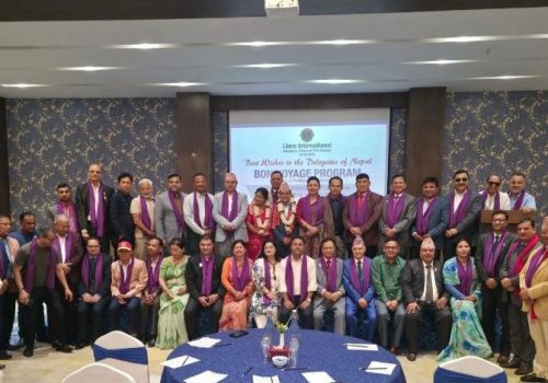 लायन्स अन्तर्राष्ट्रिय १०८औं कन्भेन्शनमा सहभागीताका लागि लायन लम्साल सहितको टोलि हङकङ प्रस्थान