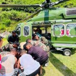 भोटेकोशी बाढीपछि ११४ जनाको हवाई उद्धार
