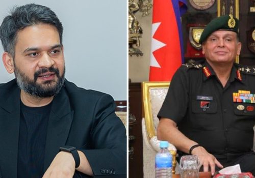 प्रधानमन्त्री बालेन शाह र भारतीय स्थल सेनाध्यक्ष धिरज सेठबीच भेटवार्ता