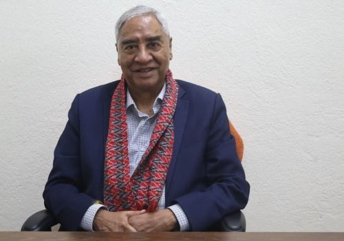शेरबहादुर देउवा दोस्रोपटक चुनदेवीस्थित संस्थापनइतर समूहको कार्यालयमा
