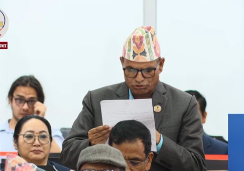 प्रधानमन्त्री र मन्त्रीलाई टिसर्ट लगाएर संसदमा आउन रोक लगाइयोस् : एमाले सांसद पोखरेल