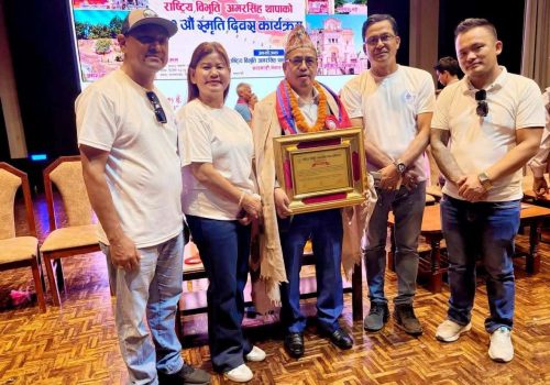 सिरानचोक गाउँपालिका पूर्व अध्यक्ष गुरुबलाई सम्मान