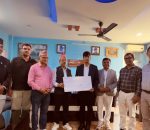होटल पौवाद्वारा दैवी प्रकोप उद्धार कोषमा ११ लाख सहयोग