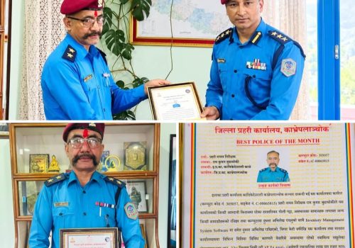 प्रहरी नायब निरीक्षक रामकुमार बुढाथोकी भदौ महिनाको उत्कृष्ट प्रहरी घोषित